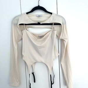 Miaou Long Sleeve Bolero Top